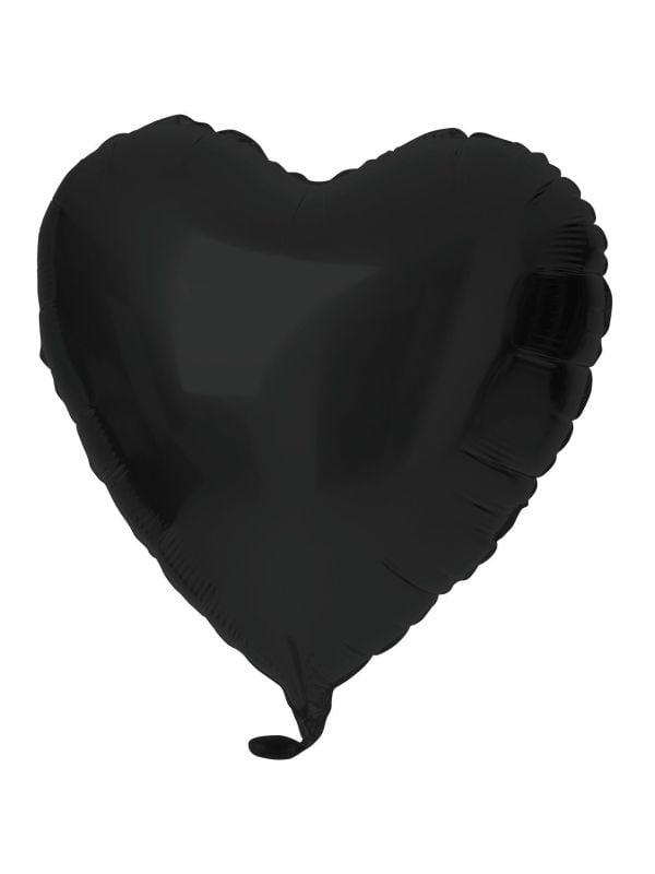 Folieballon hartvorm zwart main product photo