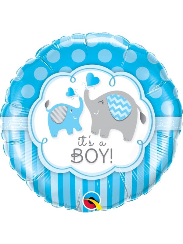 Folieballon its a boy olifantje main product photo