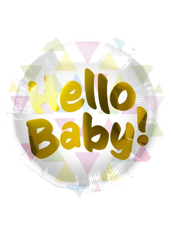 Folieballon pastel hello baby