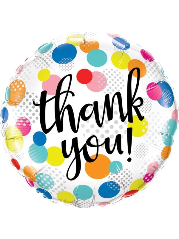 Folieballon thank you stippen main product photo