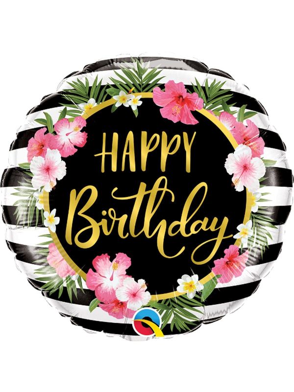 Folieballon tropical happy birthday main product photo