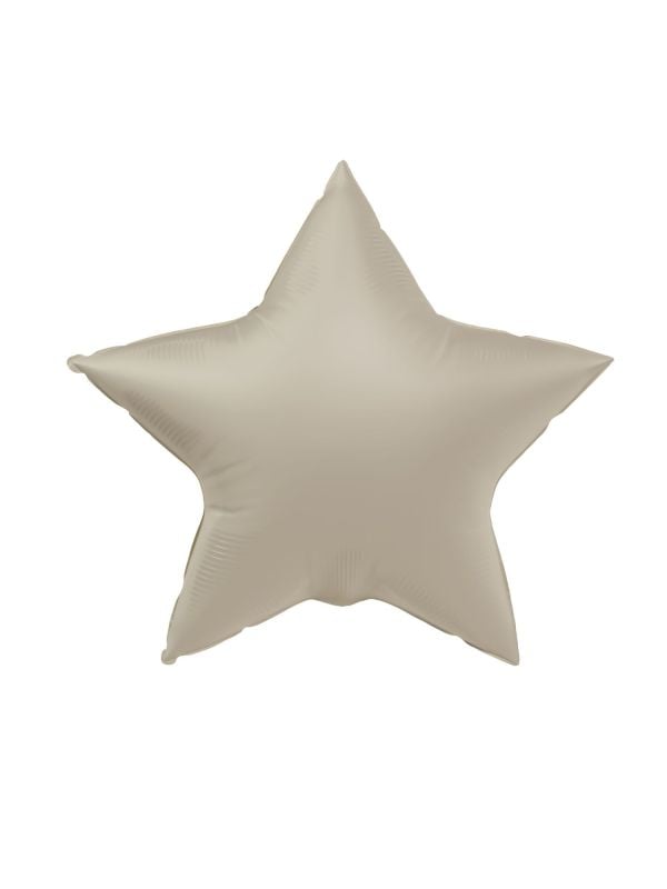 Folieballon Vorm Ster - Crème wit