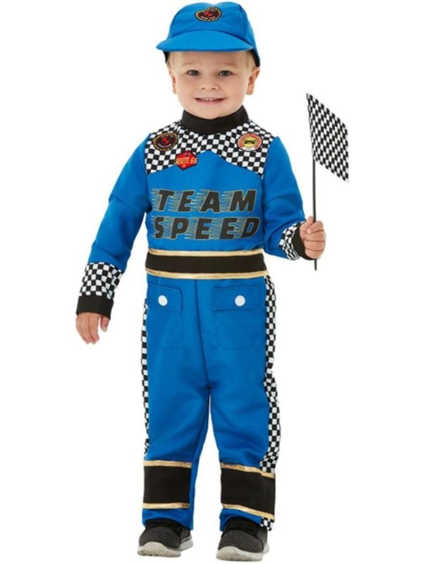 Formule 1 blauw race pak peuter