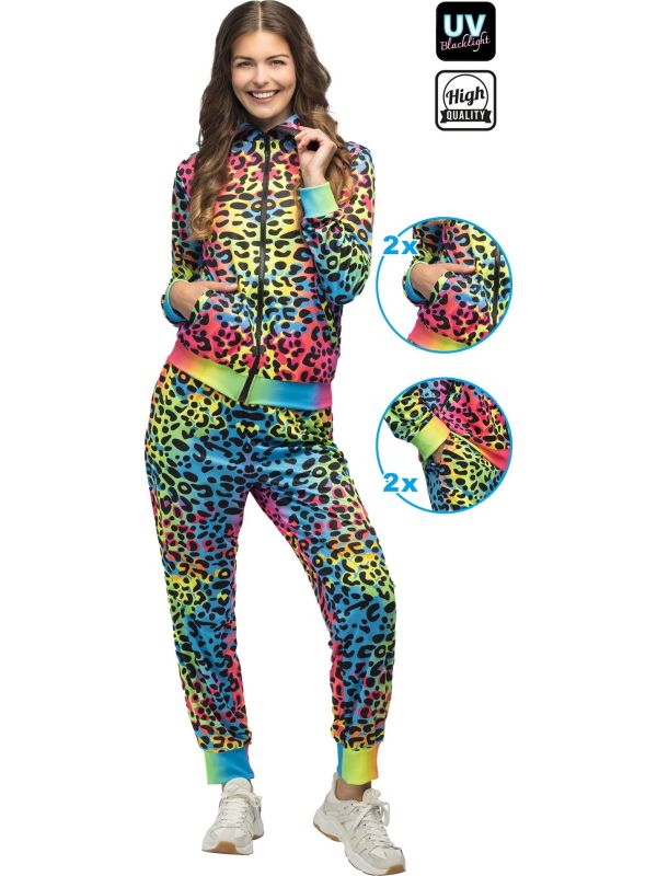 Fout Luipaard Neon Trainingspak vrouwen