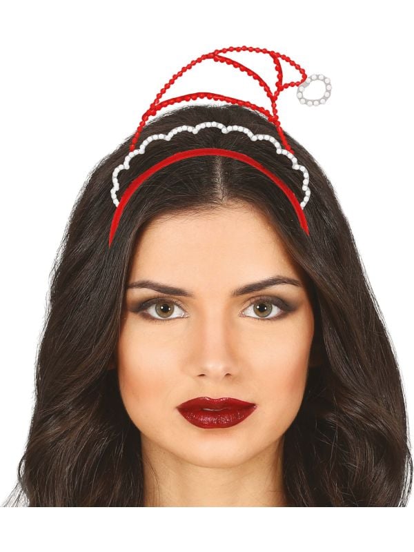 Foute kerst haarband metallic kerstmuts