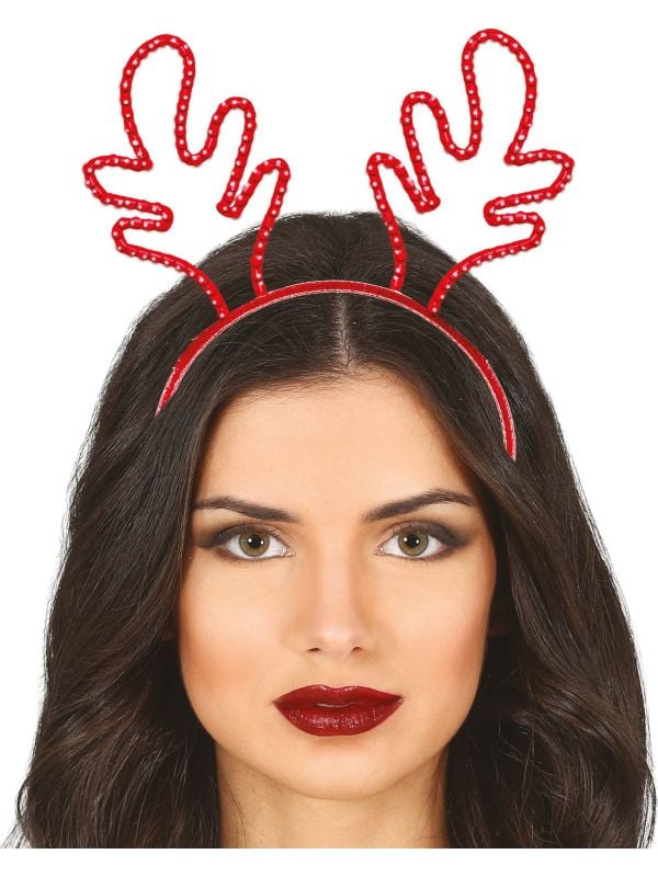 Foute kerst haarband metallic rendier