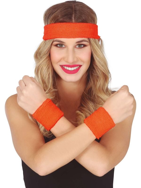 Foute zweetbandjes oranje