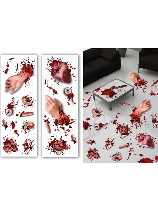 Geamputeerde lichaamdelen stickers halloween