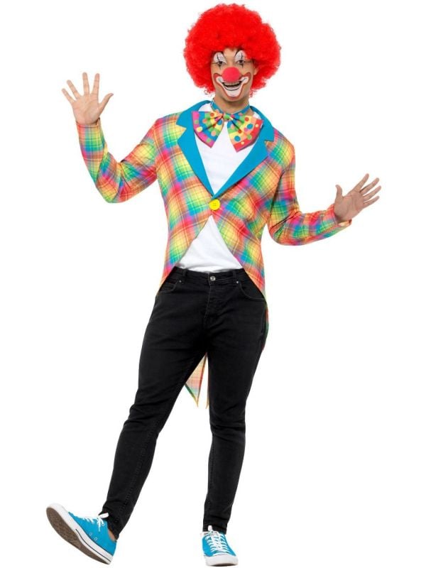 Geblokte clowns tailcoat main product photo