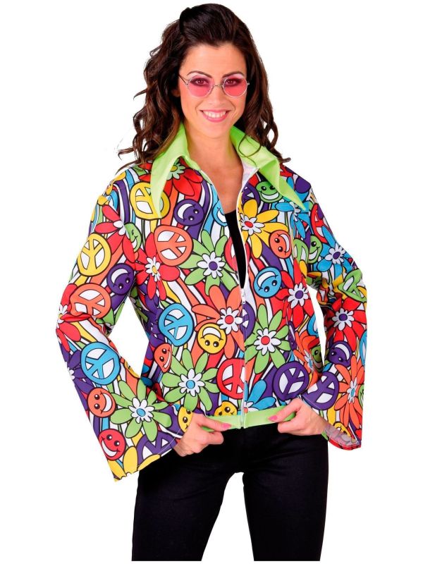 Gekleurd hippie vest 60s vrouwen main product photo