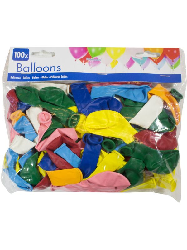 Gekleurde Ballonnen mix 100st