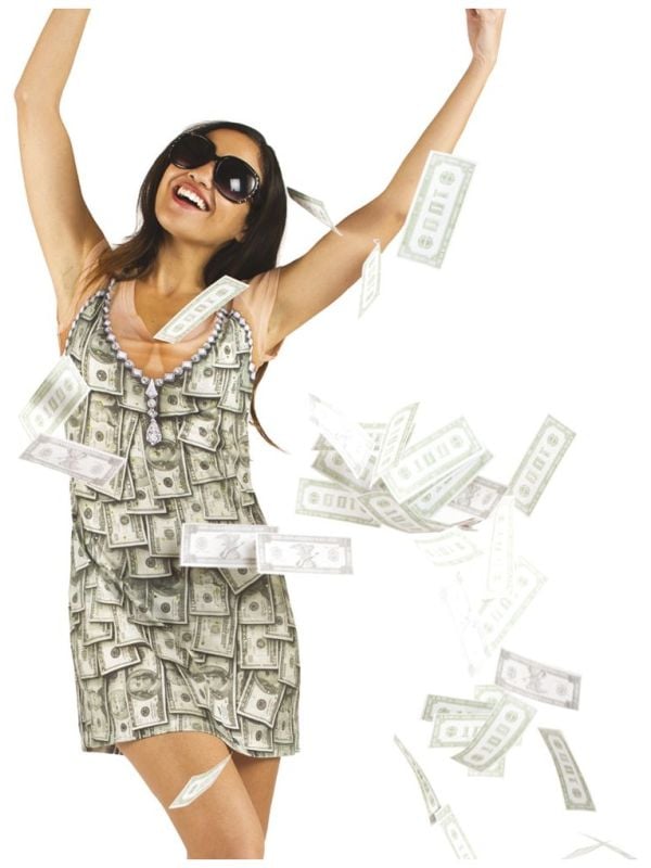 Geld beklede jurk main product photo
