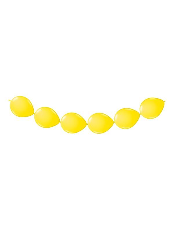 Gele ballonnenslinger knoopballon 3 meter