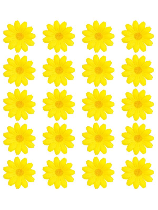 Gele Bloemen Decoratieset 20 Stuks