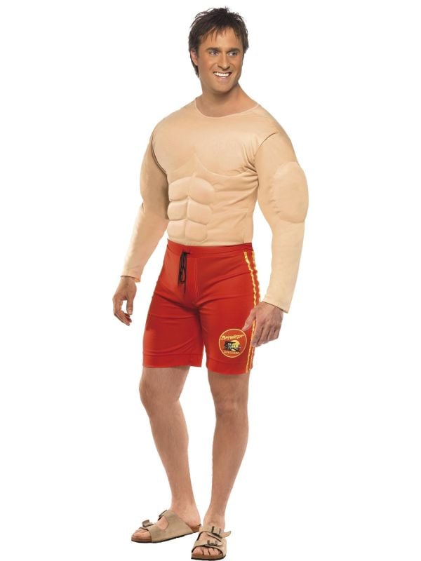Gespierd Baywatch kostuum man
