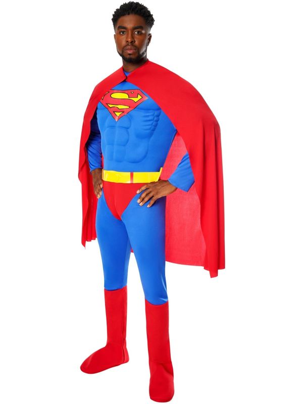 Gespierde Superman DC Outfit met Cape