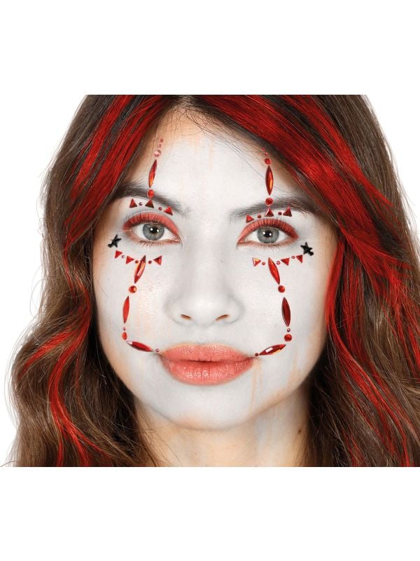Gezicht juwelen clown