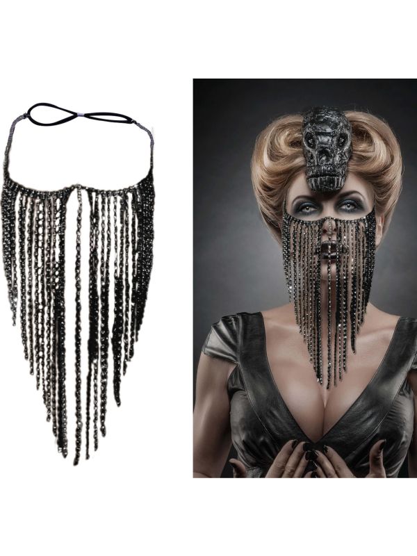 Gezichtketting met franjes