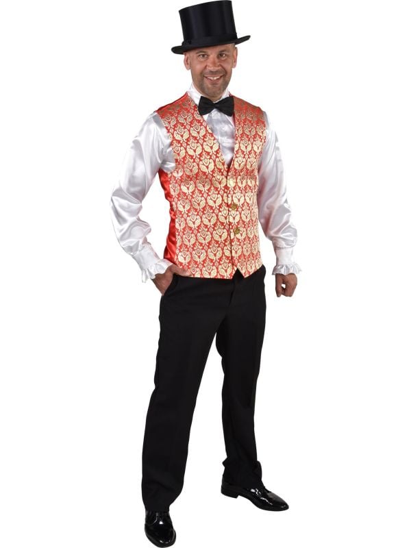 Gilet man goud en rood main product photo