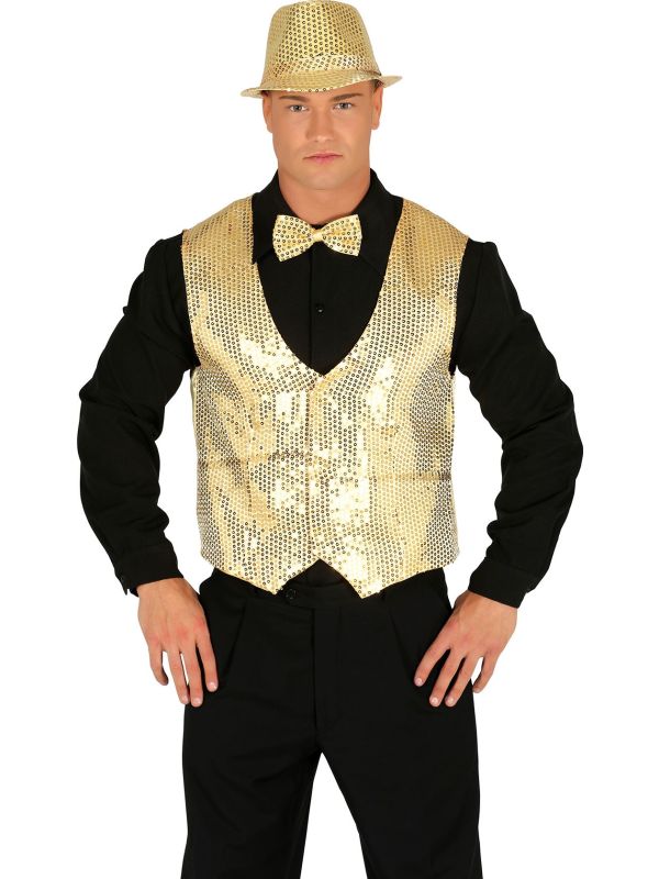 Gilet pailletten goud mannen main product photo