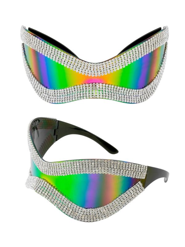 Glamour Party Zonnebril met Stenen Rainbow Mannen