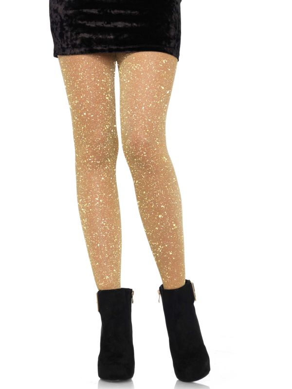 Glimmende panty goud main product photo