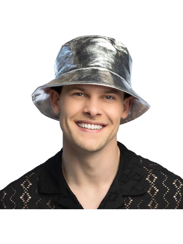 Glimmende Zilveren Bucket Hat