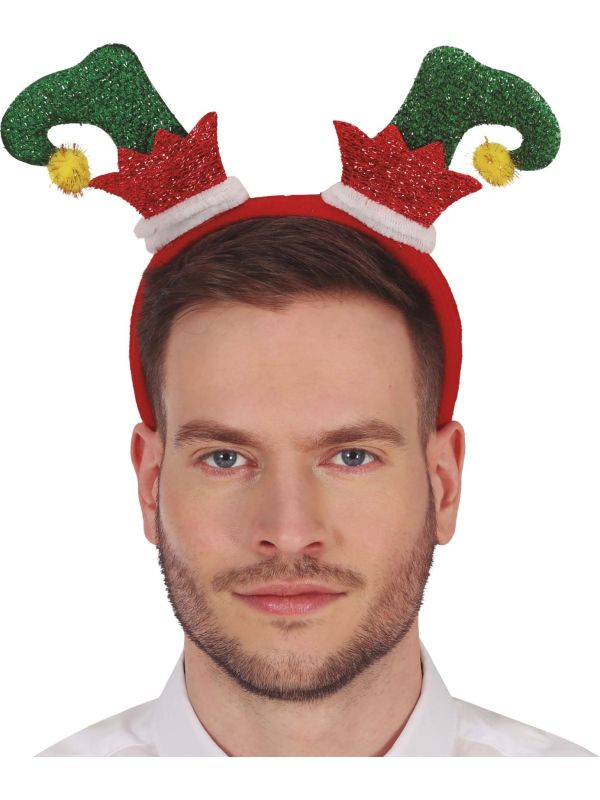 Glinsterende kerst elf laarzen diadeem main product photo