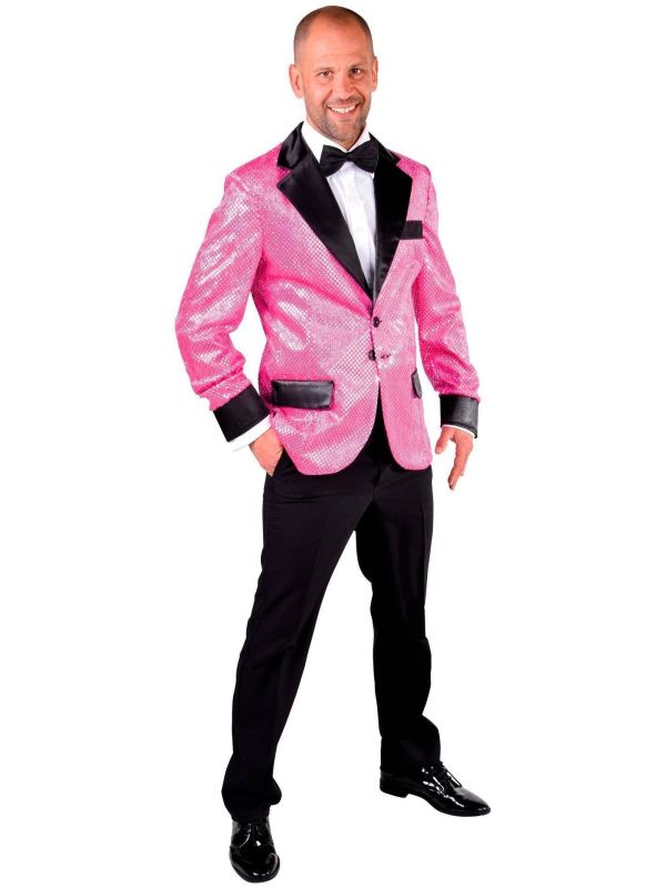 Glitter colbert roze main product photo
