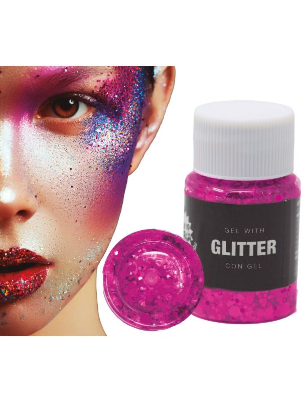 Glitter gel fuchsia 20g