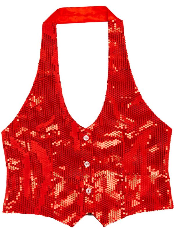 Glitter top rood