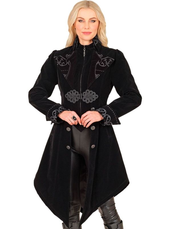 Gothic Jas Carnaval Zwart Vrouwen