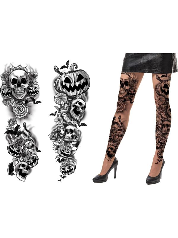 Gothic tattoo panty dames halloween main product photo