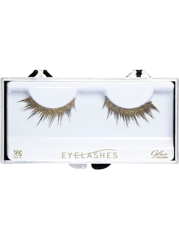 Gouden glitter wimpers