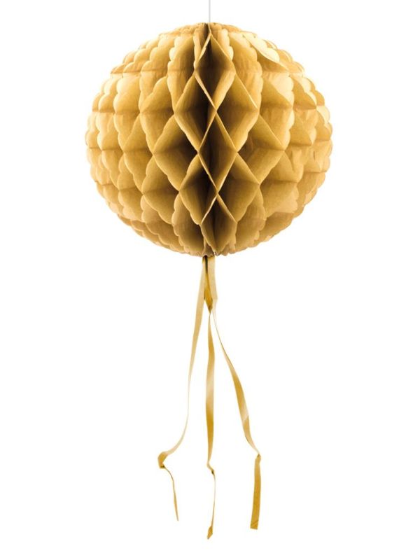 Gouden honingraat bol decoratie