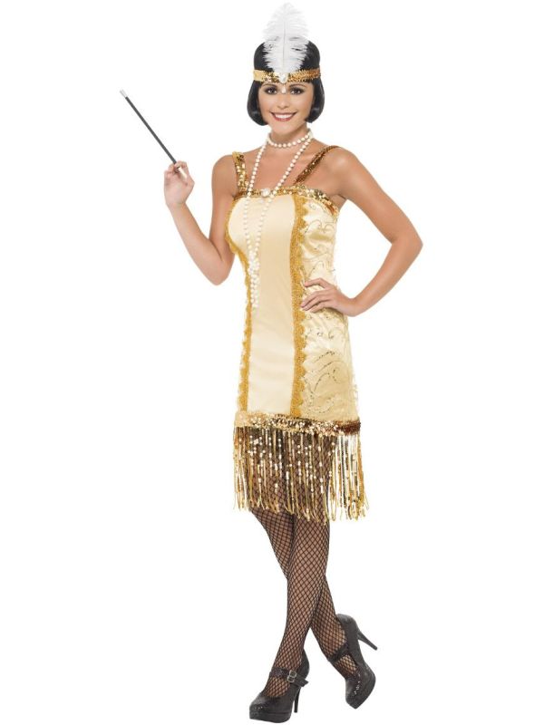 Gouden jazz Charleston jurk main product photo