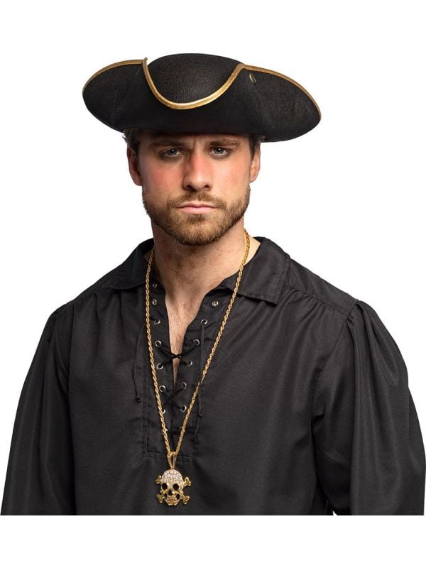 Gouden Piraten Schedel Ketting