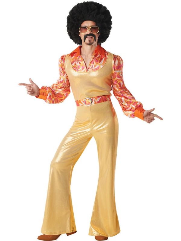 Gouden Retro Disco Pak Heren Foute Party