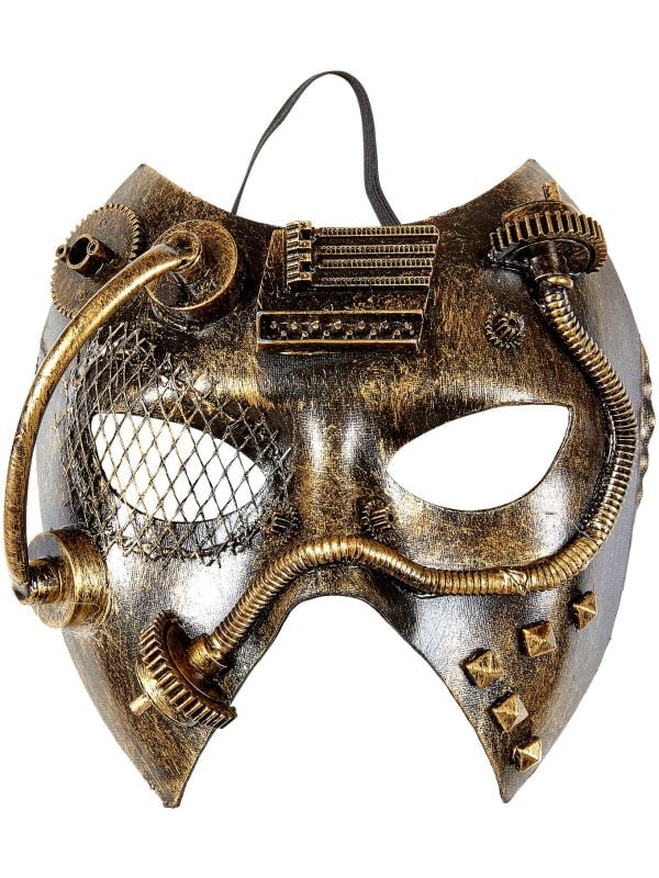 Gouden steampunk masker
