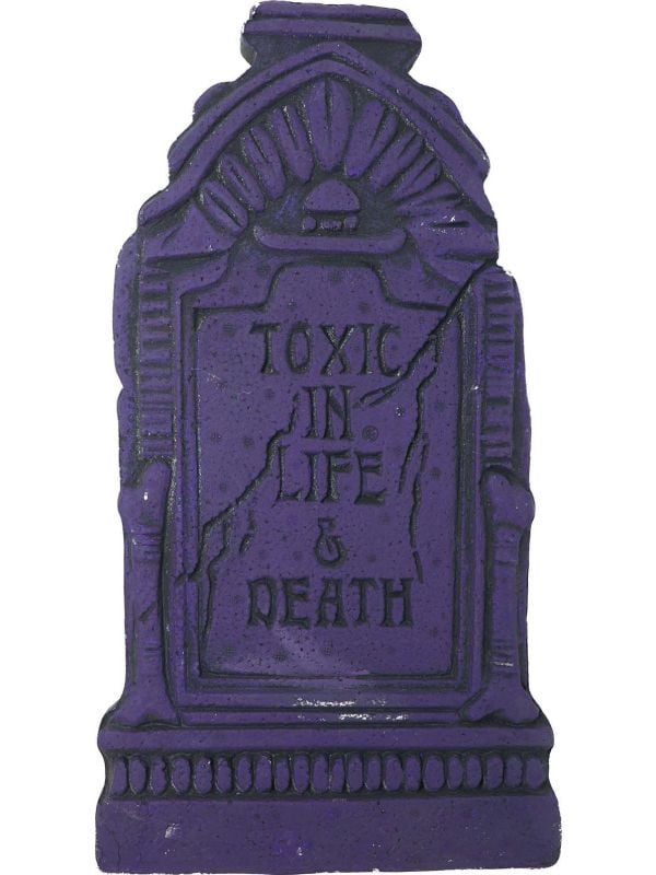 Grafsteen toxic paars 43 x 22 cm halloween