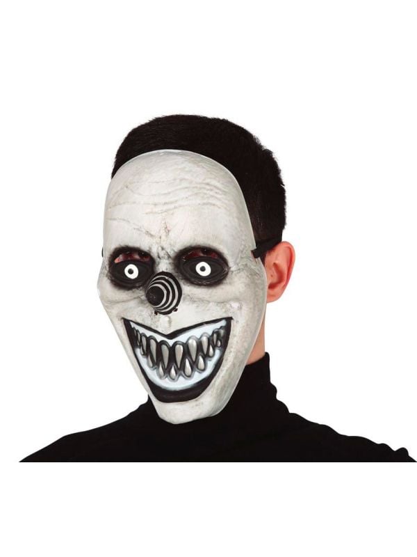 Grijs lachende horror clown masker halloween main product photo