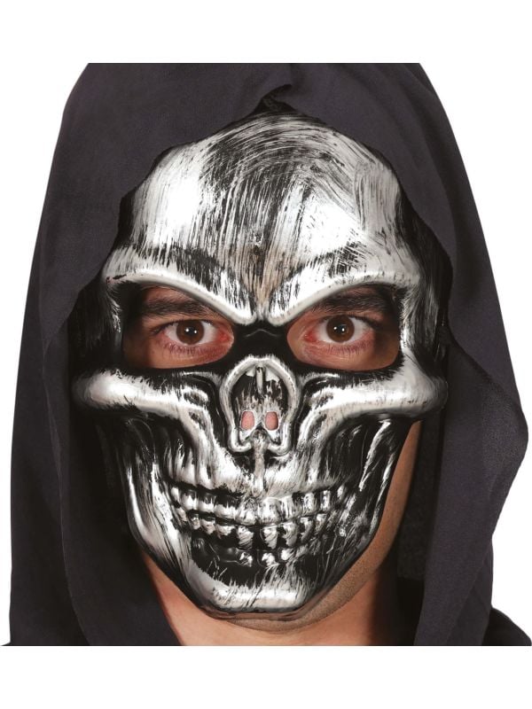 Grijs schedel masker halloween