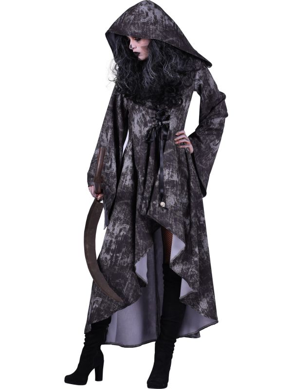 Grijze Grim Reaper Jurk Dames Halloween