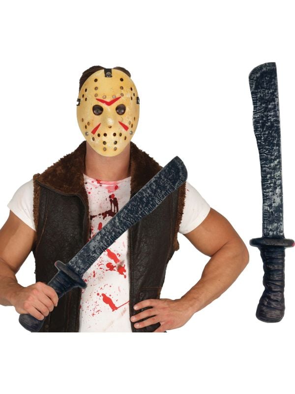 Grijze machete 50 cm halloween