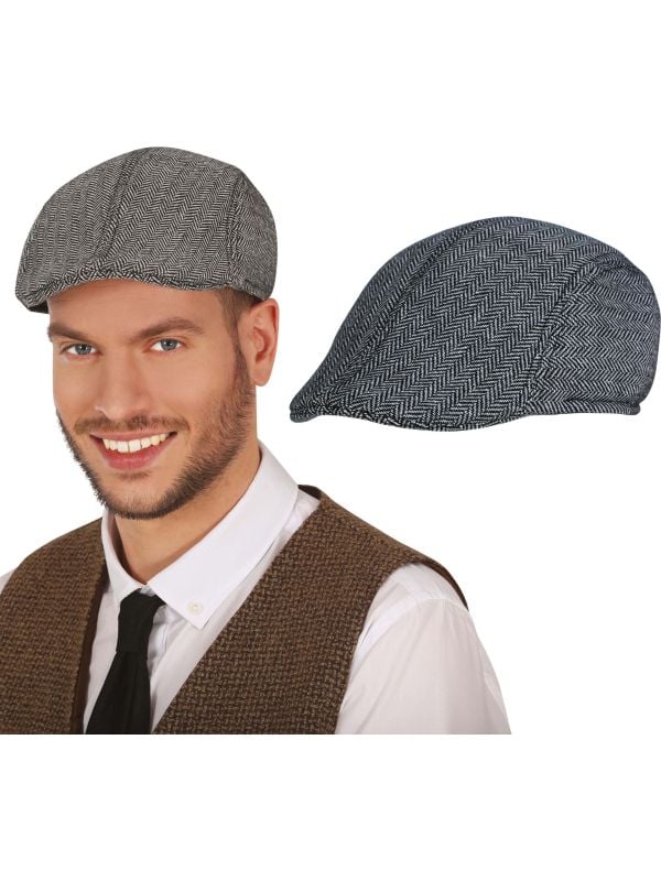 Grijze Peaky Blinders Flat Cap