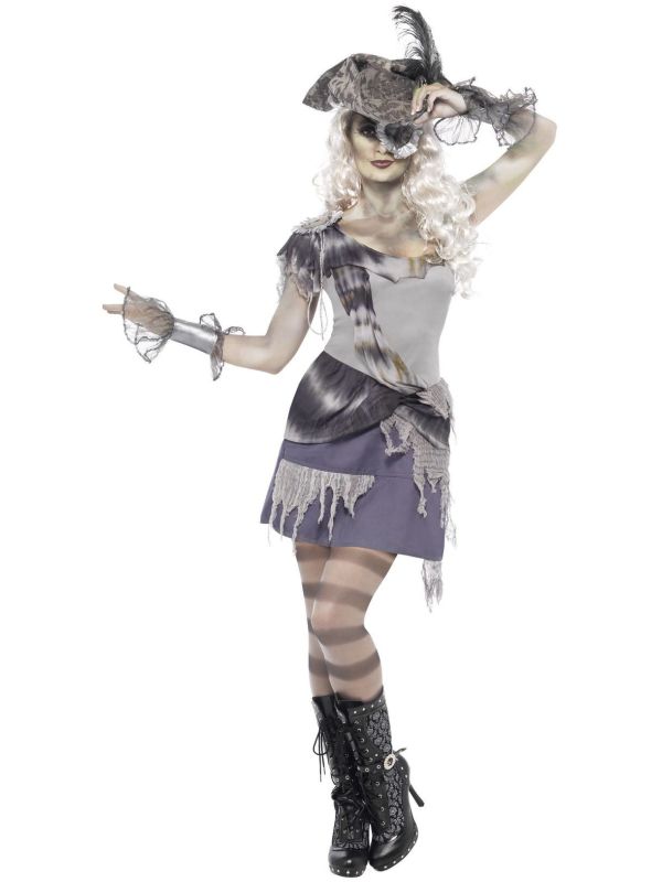 Grijze piraten outfit dames main product photo