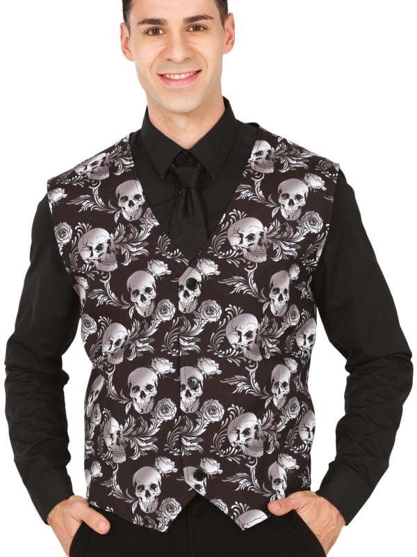 Grijze schedels gillet heren halloween main product photo