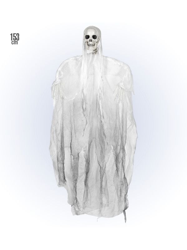 Grim reaper decoratie wit 153cm