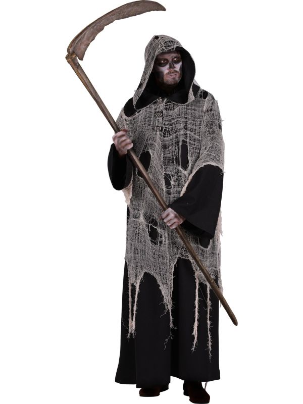 Grim Reaper Habijt Zwart Heren Capuchon Death Halloween