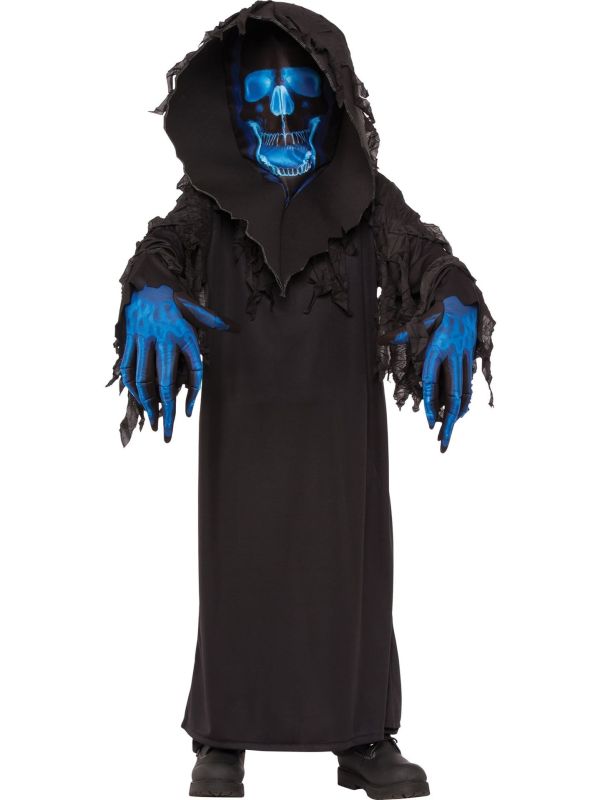 Grim Reaper Outfit Blauw Jongens